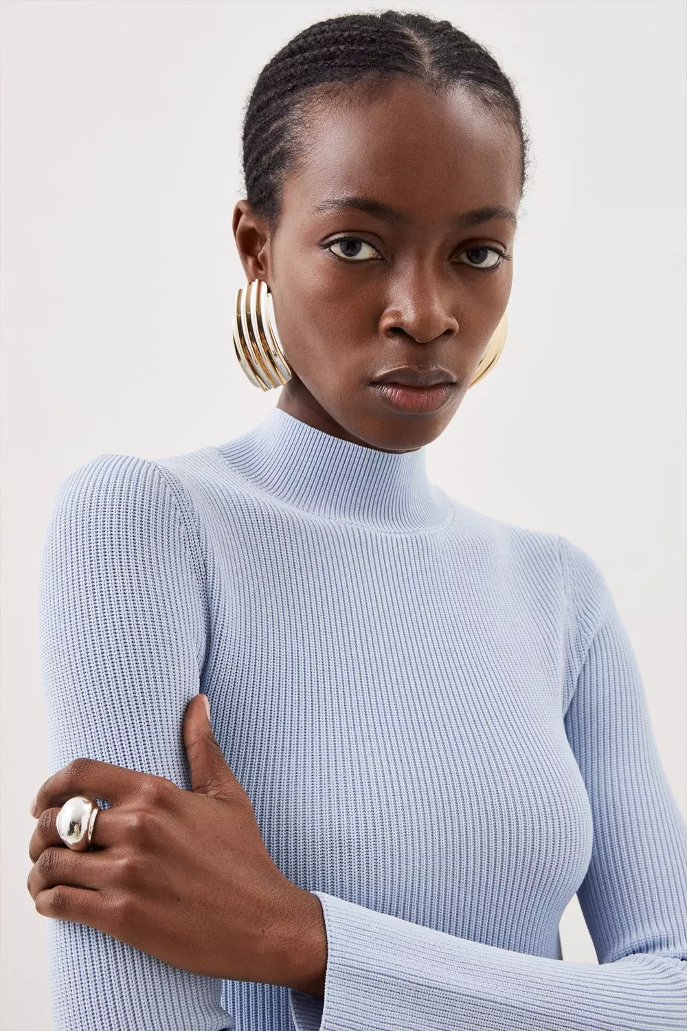 Blue funnel shop neck jumper